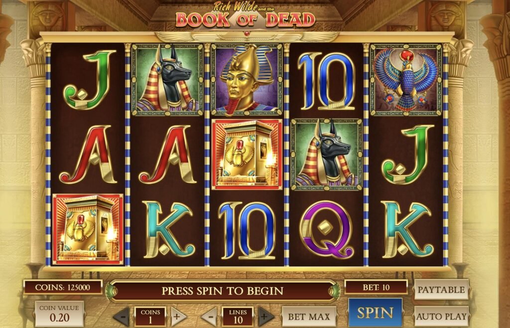 Der Spielautomat Book of Dead im Online-Casino Mostbet